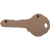 Clayre & Eef 6H2430 Półka na klucze 30x4x14 cm Brązowa