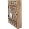 Clayre & Eef Pudełko na klucze 24x7x30 cm rustykalne brązowo-białe