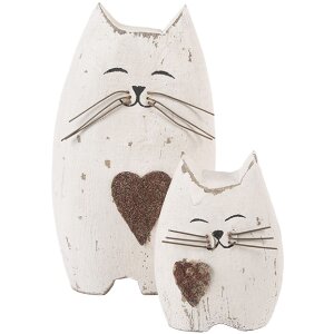 Clayre & Eef Kot Dekoracyjny 8x6x14 cm Drewno
