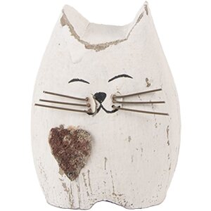 Clayre & Eef Dekoracja Kot 6x4x7 cm