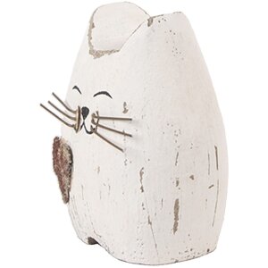 Clayre & Eef Dekoracja Kot 6x4x7 cm