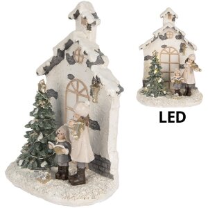 Clayre & Eef 6PR5371 Dekoracja Dziecko z Choinką LED...
