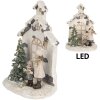 Clayre & Eef 6PR5371 Dekoracja Dziecko z Choinką LED 16x9x21 cm