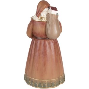 Clayre & Eef Dekoracja Świętego Mikołaja 39 cm Czerwono-Złota