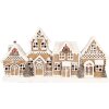 Clayre & Eef 6PR5377 Dekoracja Domków Brązowo-Biała 25x6x13 cm