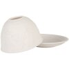 Clayre & Eef 6CE2210 Świecznik Porcelanowy Biały 12x8 cm