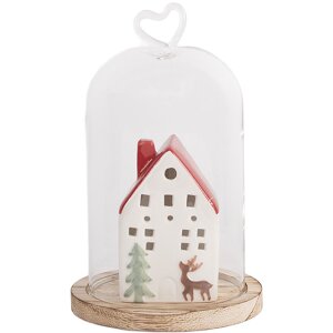 Clayre & Eef Szklana Dzwonka Średnica 12x19 cm