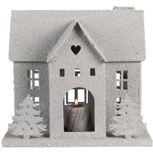 Clayre & Eef Dekoracja Dom 26x17x24 cm Szara