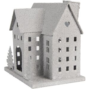 Clayre & Eef Dekoracja Dom 26x17x24 cm Szara