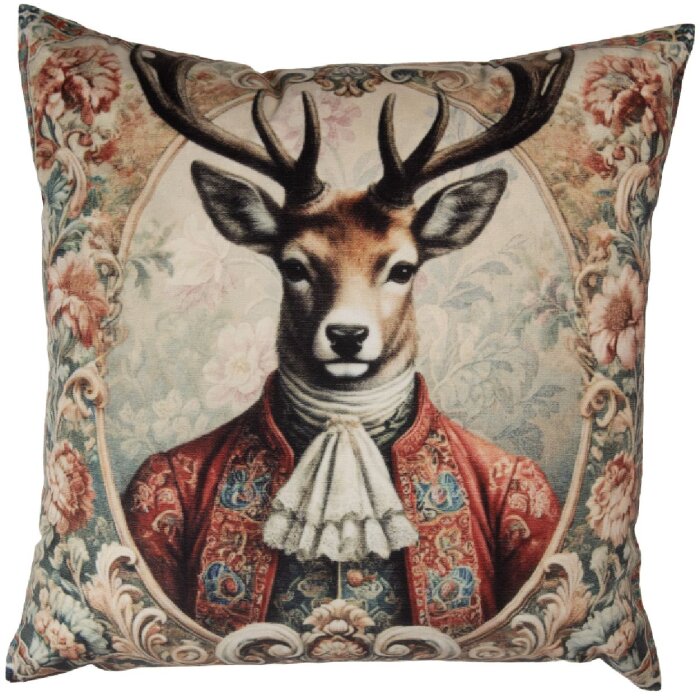 Clayre & Eef CPA21 Poszewka na poduszkę 45x45 cm beżowo-brązowa