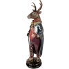 Clayre & Eef Renifer Dekoracyjny 25x18x66 cm Brązowo-Czerwony