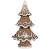 Clayre & Eef 6PR5393 Choinka Dekoracyjna 7x5x11 cm Brązowo-Biała