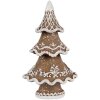 Clayre & Eef 6PR5393 Choinka Dekoracyjna 7x5x11 cm Brązowo-Biała