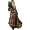 Clayre & Eef 6PR5590 Dekoracja Święty Mikołaj 24x17x47 cm Czerwono-złota