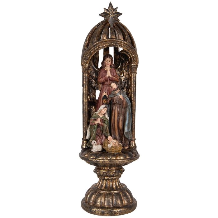 Clayre & Eef 6PR5702 Kompozycja Świąteczna Ø 14x43 cm Złoto-Brąz