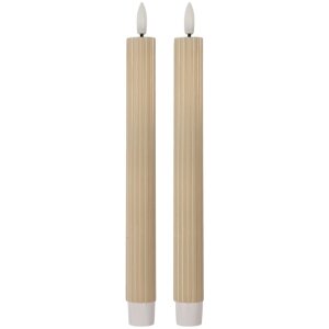 Clayre & Eef Zestaw 2 Świec LED Beżowych 2x25 cm