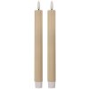Clayre & Eef Zestaw 2 Świec LED Beżowych 2x25 cm