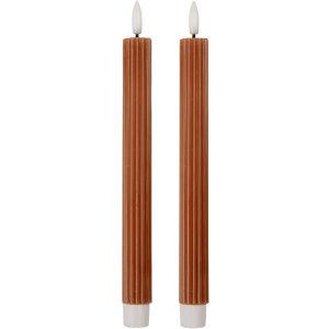Clayre & Eef Zestaw 2 Świec LED Brąz 2x25 cm