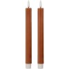 Clayre & Eef Zestaw 2 Świec LED Brąz 2x25 cm