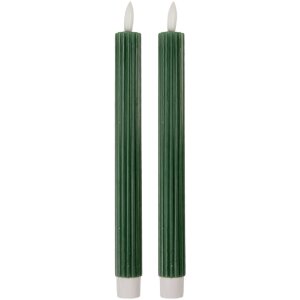 Clayre & Eef Zestaw 2 Świec LED Zielonych 2x25 cm