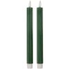 Clayre & Eef Zestaw 2 Świec LED Zielonych 2x25 cm