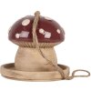 Clayre & Eef Domek dla Ptaków 13x13 cm Beżowo-Czerwony