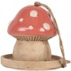 Clayre & Eef Domek dla Ptaków Beżowo-Różowy 13 cm