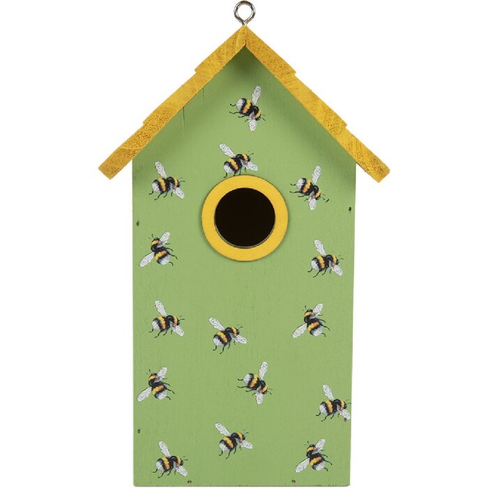Clayre & Eef Domek dla ptaków 15x10x22 cm Zielony i Żółty