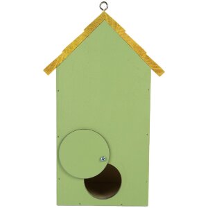 Clayre & Eef Domek dla ptaków 15x10x22 cm Zielony i Żółty
