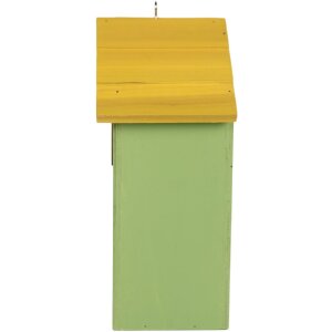 Clayre & Eef Domek dla ptaków 15x10x22 cm Zielony i Żółty