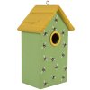 Clayre & Eef Domek dla ptaków 15x10x22 cm Zielony i Żółty