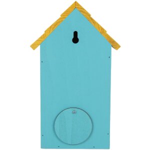 Clayre & Eef Domek dla ptaków 15x10x22 cm Błękitno-Żółty