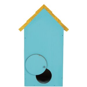 Clayre & Eef Domek dla ptaków 15x10x22 cm Błękitno-Żółty