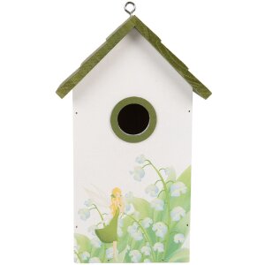 Clayre & Eef Domek dla ptaków 15x10x22 cm Biało-Zielony
