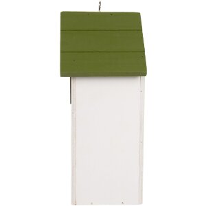 Clayre & Eef Domek dla ptaków 15x10x22 cm Biało-Zielony