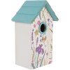 Clayre & Eef Domek dla ptaków 15x10x22 cm Biel-Turkus
