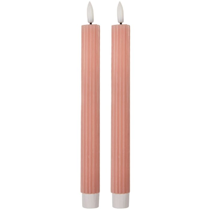 Clayre & Eef Zestaw 2 Świec LED Rosa 2x25 cm