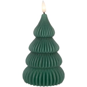 Clayre & Eef Świeca LED Choinka 8x17 cm 2xAA