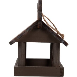 Clayre & Eef 6H2456 Domek dla ptaków 17x25x21 cm brązowo-beżowy
