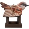 Clayre & Eef 6H2456 Domek dla ptaków 17x25x21 cm brązowo-beżowy
