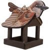 Clayre & Eef 6H2456 Domek dla ptaków 17x25x21 cm brązowo-beżowy