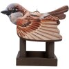 Clayre & Eef 6H2456 Domek dla ptaków 17x25x21 cm brązowo-beżowy