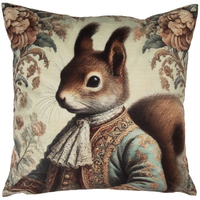 Clayre & Eef CPA22 Poszewka na poduszkę 45x45 cm Beżowo-Brązowa