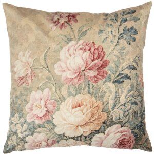 Clayre & Eef CPA23 Poszewka na poduszkę 45x45 cm Beżowo-Różowa