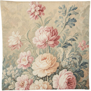 Clayre & Eef CPA23 Poszewka na poduszkę 45x45 cm Beżowo-Różowa