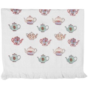 Clayre & Eef CT035 Ręcznik gościnny 40x66 cm biały z...