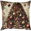Clayre & Eef NCH23 Poszewka na poduszkę 45x45 cm Beżowo-Czerwona
