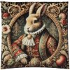 Clayre & Eef NE21 Poszewka na poduszkę 45x45 cm Beżowo-Czerwona