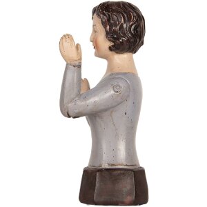 Clayre & Eef Dekoracja Biust Kobieta 12x9x20 cm Beżowo-Szara