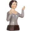 Clayre & Eef Dekoracja Biust Kobieta 12x9x20 cm Beżowo-Szara
